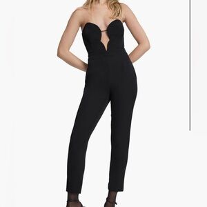 Bardot Black Eleni Strapless V-Neck Jumpsuit
